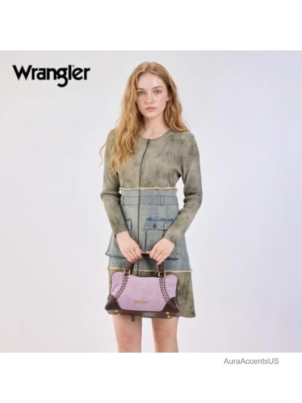 Faux Suede Satchel Crossbody with Top Handles Adjustable Strap